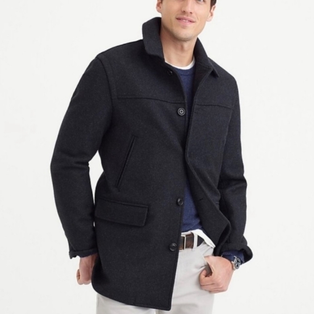 NWT J. Crew Wool University Jacket Coat Wool Thinsulate Sz S